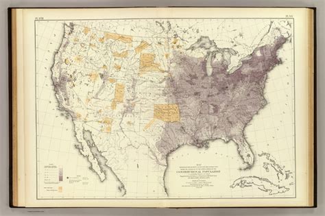 US Population 1870 David Rumsey Historical Map Collection