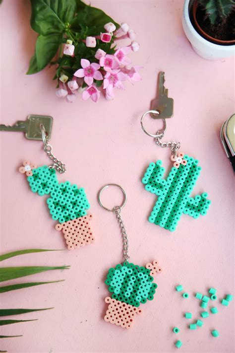 Cute Perler Bead Keychains The Perfect Back To School Craft