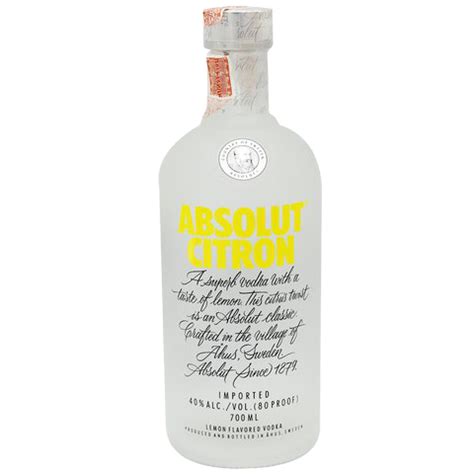 Absolut Vodka Citron 700ml Villa Market