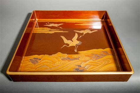 Japanese Nashiji Lacquer Tray - Naga Antiques