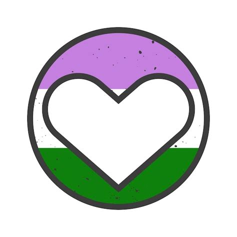 Bandeira genderqueer orgulho lgbtq mês do orgulho Vetor Premium