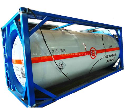 20 Feet 27mt ISO Tank Container For Liquid Chlorine Storage Road