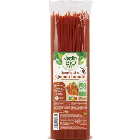 Jardin Bio Etic Spaghetti Au Quinoa Et Tomate G Pas Cher Prix Auchan