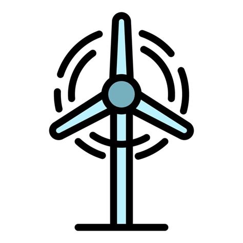 Premium Vector Wind Turbine Icon Outline Wind Turbine Vector Icon