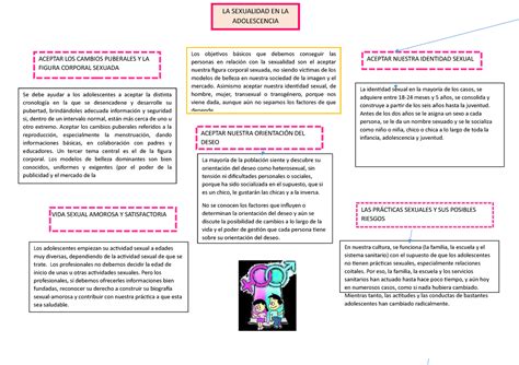 Mapa Conceptual Sexualidad En La Adolescencia Los Objetivos B Sicos