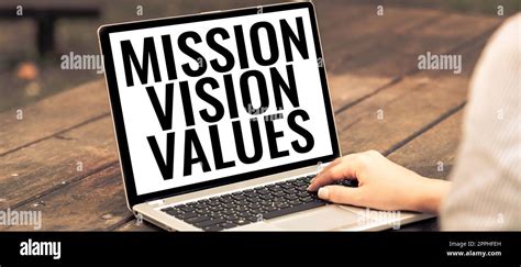 Text Caption Presenting Mission Vision Values Word For Company