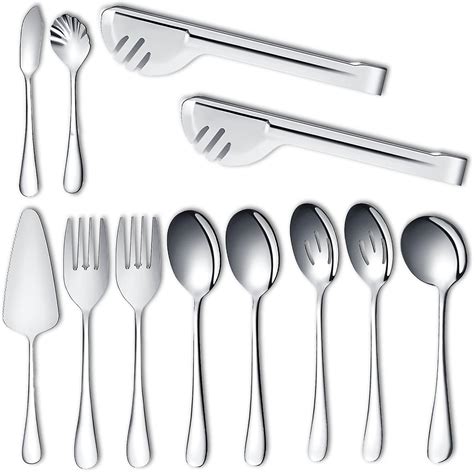 Buy Stainless Steel Serving Utensil 12 Pcs Catering Serving Utensils