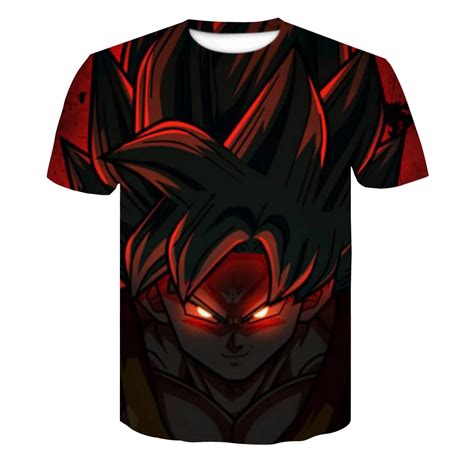 Dragon Ball Z T Shirts Mens Summer Fashion D Print Super Saiyajin Son