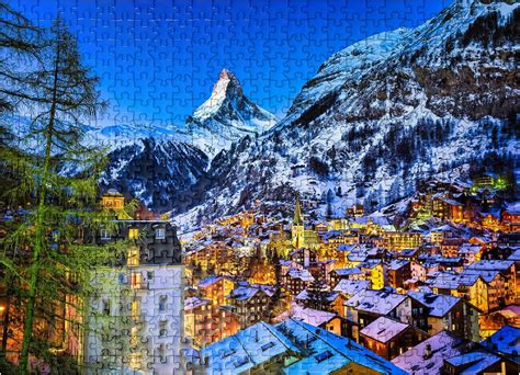 Amazon Mypuzzle Zermatt And The Matterhorn Switzerland Premium