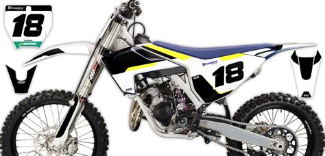 Husqvarna Tc White Black Factory Semi Custom Complete Graphics Kit