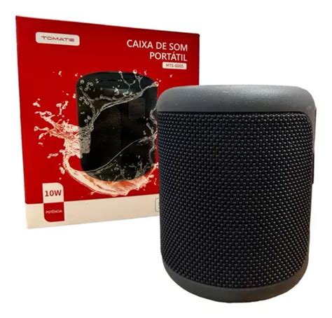 Caixa De Som Bluetooth Tomate Mts Resistente A Gua W Cor Preto