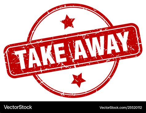 Take away sign Royalty Free Vector Image - VectorStock