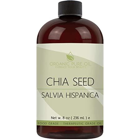 Amazon Chia Seed Oil 100 Pure Unrefined Cold Pressed Non GMO