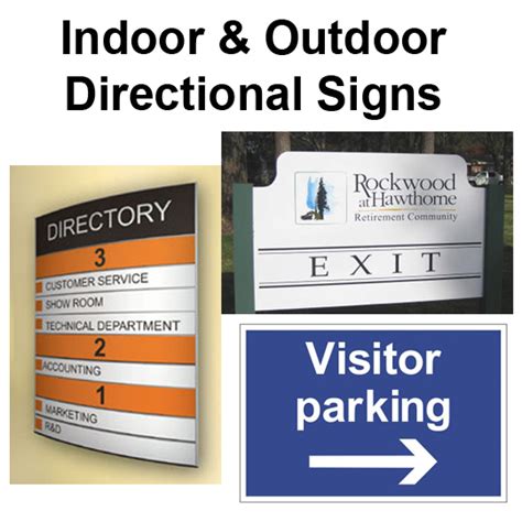 Directional Signs For Indoor And Outdoor Instant Sign Factory