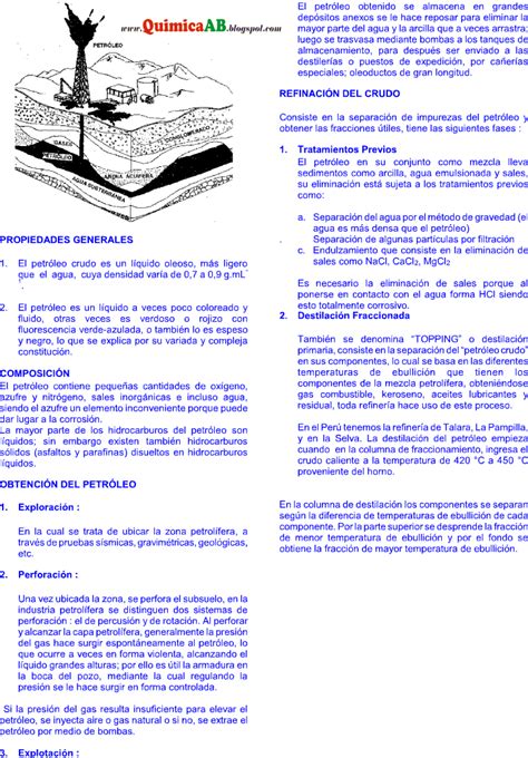 QUÍMICA ORGÁNICA EL PETRÓLEO ECOLOGÍA TEORÍA QUÍMICA PASO A PASO