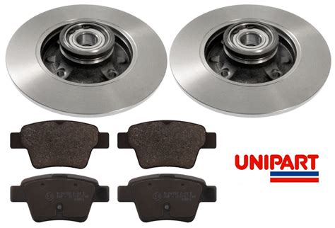 For Peugeot Rear Brake Discs Pads W Wheel Bearings Abs