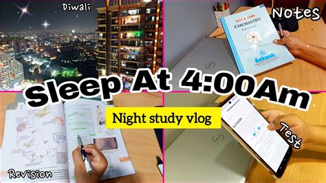 🕓 Sleep At 400 Am In Morning🌞 Complete Night Study Vlog🌛 Neet 2024