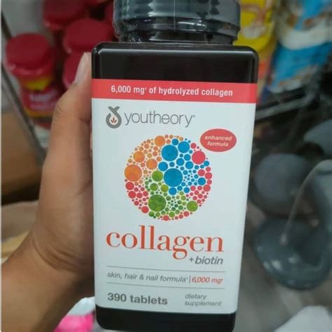 Youtheory Collagen Biotin 6000mg 390 Tablets US Shopee Philippines