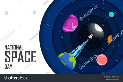 National Space Day Concept Greeting Holiday Stock Vector (Royalty Free) 2151794703 | Shutterstock