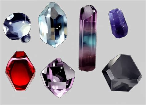 Drawing Crystals Digital Painting Tutorials Gems Art Painting Tutorial