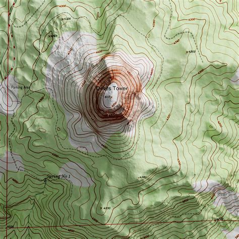 Devils Tower Topographic Map Coleen Catharine