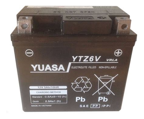 Bateria Yuasa Ytz V Ytx L Bs Cg Titan Invicta Full Fas Fasmotos