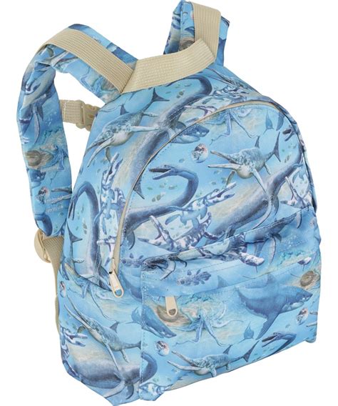 Backpack Ancient Seas Kleiner Blauer Rucksack Mit Dino Print Molo