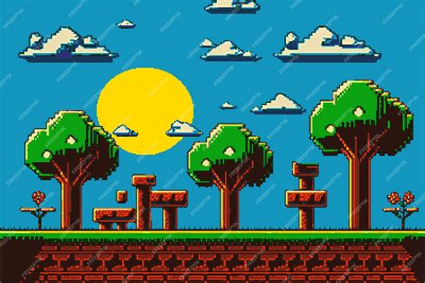 8 Bit Mario Background