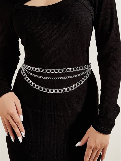 Minimalist Layered Chain Belt The Chintz