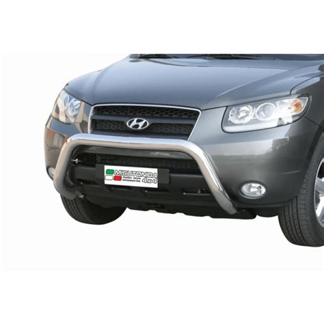 Misutonida Bull Bar Ø76mm inox srebrni za Hyundai Santa Fe 2006 2010 s