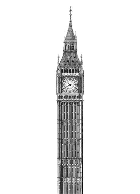 Minty Sainsbury — Big Ben Architectural Art Print