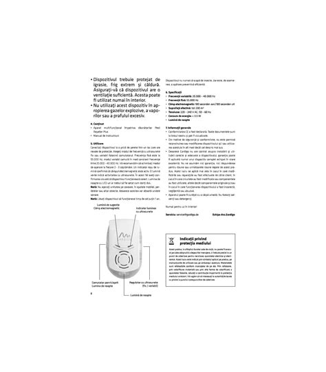 Aparat Electromagnetic Si Ultrasunete Anti Soareci Furnici Insecte