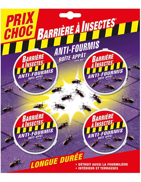 BARRIERE A INSECTES Anti fourmis 4 boîtes d appâts