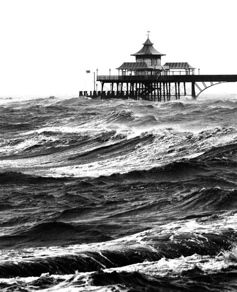 Clevedon Pier in a storm Photograph by Rachel Down - Pixels