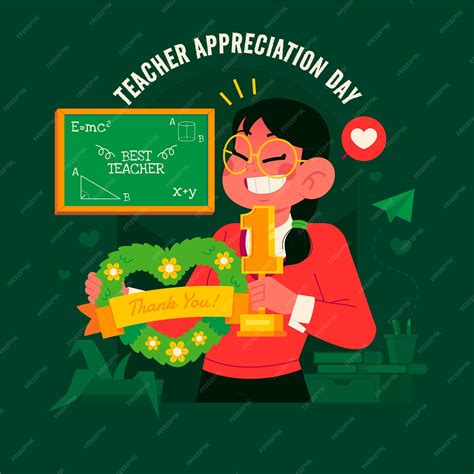 Premium Vector | Flat national teacher appreciation day illustration