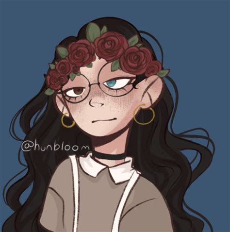 Picrew Pfp Hunbloom Black Hair Character Design Aesthetic Art Drawings