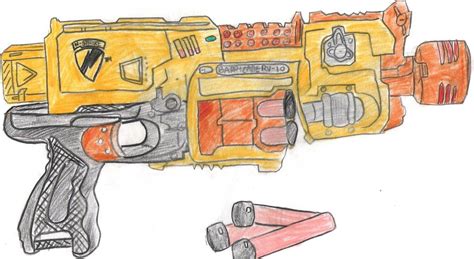 Nerf Gun Drawing at GetDrawings | Free download