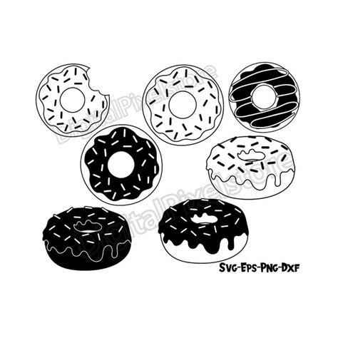 Donut Silhouette Svg,Donut Outline SVG,Donut Svg Bundle,Donu - Inspire ...