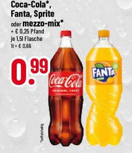 Coca Cola Fanta Sprite Oder Mezzo Mix Angebot Bei Trinkgut