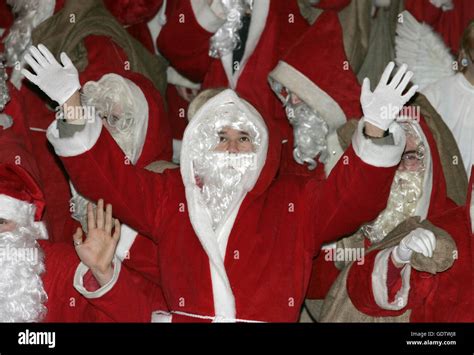 Santa And Angel Convention Stock Photo Alamy