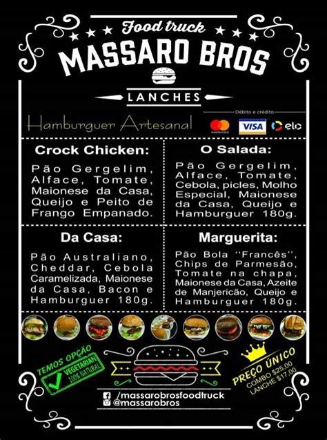 Menu Em Massaro Bros Foodtruck Restaurante Santo Andr