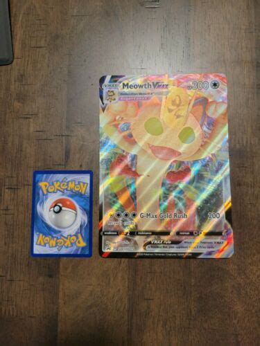 Pokemon Meowth VMAX SWSH005 Jumbo Oversized Full Art Card Values