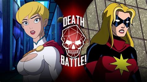 Power Girl Vs Captain Marvel Dc Vs Marvel Death Battle Matchup Art Rdeathbattlescoreart