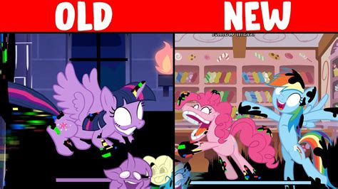 Corrupted Twilight Sparkle Old Vs New Pibby Pinkie Pie And Rainbow Dash