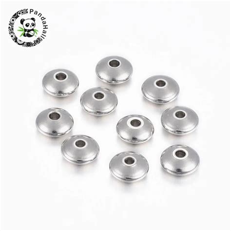 304 Stainless Steel Bead Spacers Abacus Stainless Steel Color 8x3