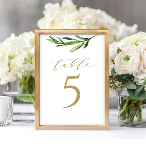 Printable Wedding Table Numbers Printable Templates