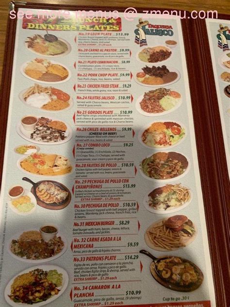 Online Menu Of Taqueria Jalisco Restaurant Cuero Texas 77954 Zmenu