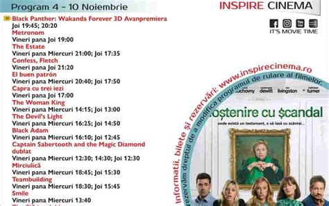 Program Cinema Inspire Alba Mall Ce Filme Vor Rula N Perioada