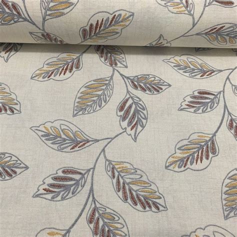 Outdoor Fabric by the Yard, Furniture Fabric, Leaves Home Decor Fabric ...