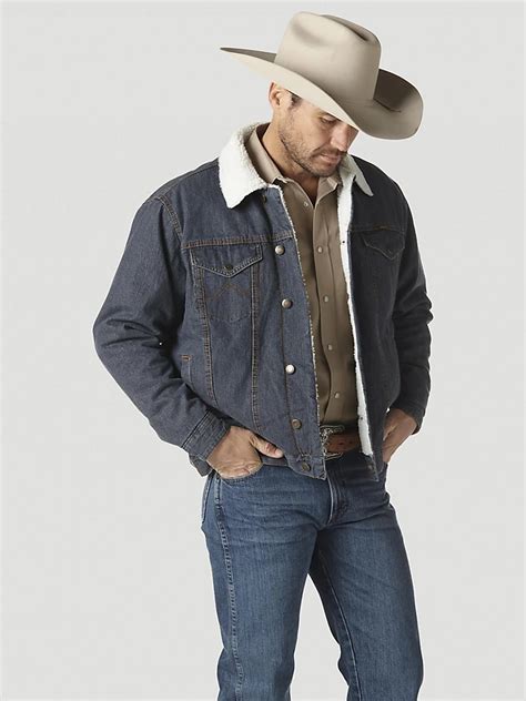 Wrangler® Western Sherpa Lined Denim Trucker Jacket